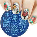 Full Beauty 1PCS Nail Stamp Stainless Steel Christmas Designs Templates 12x6cm Winter Image Nail Art Stamping Plates CH173