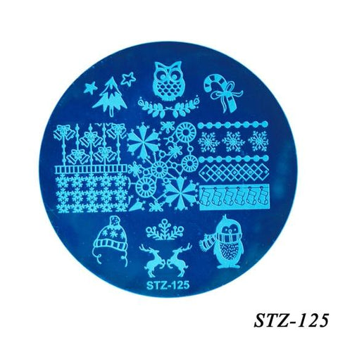 Full Beauty 1PCS Nail Stamp Stainless Steel Christmas Designs Templates 12x6cm Winter Image Nail Art Stamping Plates CH173