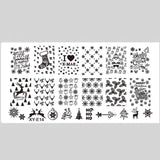 Full Beauty 1PCS Nail Stamp Stainless Steel Christmas Designs Templates 12x6cm Winter Image Nail Art Stamping Plates CH173