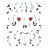 Full Beauty 1pcs Fantasy Nail Art Water Sticker Black Simple DIY Model Manicure Foils Nail Decorations Nail Tool CHSTZ610-658