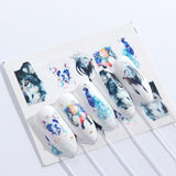 Full Beauty 1pcs Lovely Cartoon Colorful Image DIY Stencils Nail Decals Nail Art Sticker Manicure Water Slider Tips STZ660-673