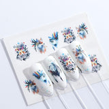 Full Beauty 1pcs Lovely Cartoon Colorful Image DIY Stencils Nail Decals Nail Art Sticker Manicure Water Slider Tips STZ660-673