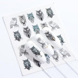 Full Beauty 1pcs Lovely Cartoon Colorful Image DIY Stencils Nail Decals Nail Art Sticker Manicure Water Slider Tips STZ660-673