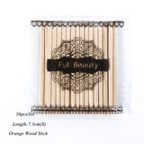 Full Beauty 3 Size Orange Wood Stick Remover Cuticle Pusher Manicure Pedicure Nail Art Designs Picker Tools 10/30/50/100 CH709