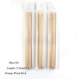 Full Beauty 3 Size Orange Wood Stick Remover Cuticle Pusher Manicure Pedicure Nail Art Designs Picker Tools 10/30/50/100 CH709