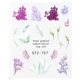 Full Beauty Nail Art Sticker Flower Cartoon Water Transfers Decals Fancy Pattern Design Watermark Slider Decoration TRSTZ766-770