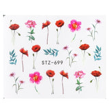 Full Beauty Nail Art Sticker Flower Cartoon Water Transfers Decals Fancy Pattern Design Watermark Slider Decoration TRSTZ766-770
