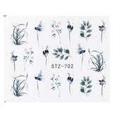 Full Beauty Nail Art Sticker Flower Cartoon Water Transfers Decals Fancy Pattern Design Watermark Slider Decoration TRSTZ766-770