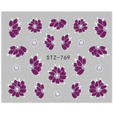 Full Beauty Nail Art Sticker Flower Cartoon Water Transfers Decals Fancy Pattern Design Watermark Slider Decoration TRSTZ766-770