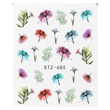 Full Beauty Nail Art Sticker Flower Cartoon Water Transfers Decals Fancy Pattern Design Watermark Slider Decoration TRSTZ766-770