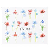 Full Beauty Nail Art Sticker Flower Cartoon Water Transfers Decals Fancy Pattern Design Watermark Slider Decoration TRSTZ766-770