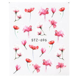 Full Beauty Nail Art Sticker Flower Cartoon Water Transfers Decals Fancy Pattern Design Watermark Slider Decoration TRSTZ766-770