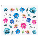 Full Beauty Nail Art Sticker Flower Cartoon Water Transfers Decals Fancy Pattern Design Watermark Slider Decoration TRSTZ766-770