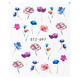 Full Beauty Nail Art Sticker Flower Cartoon Water Transfers Decals Fancy Pattern Design Watermark Slider Decoration TRSTZ766-770