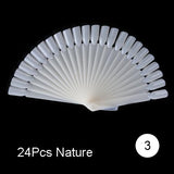 Full Beauty Nail Art Tips Practice Display Set Fan Design Fake Stick Transparent Nature Black DIY Polish Gel Training Tool CH386