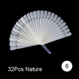 Full Beauty Nail Art Tips Practice Display Set Fan Design Fake Stick Transparent Nature Black DIY Polish Gel Training Tool CH386