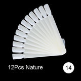 Full Beauty Nail Art Tips Practice Display Set Fan Design Fake Stick Transparent Nature Black DIY Polish Gel Training Tool CH386