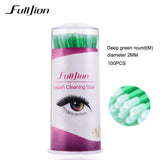 Fulljion 100Pcs/Pack Disposable Makeup Brushes Individual Lash Removing Tools Swab Micro brushes Eyelash Extension Tools