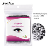 Fulljion 100Pcs/Pack Disposable Makeup Brushes Individual Lash Removing Tools Swab Micro brushes Eyelash Extension Tools