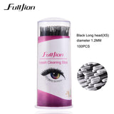 Fulljion 100Pcs/Pack Disposable Makeup Brushes Individual Lash Removing Tools Swab Micro brushes Eyelash Extension Tools