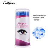 Fulljion 100Pcs/Pack Disposable Makeup Brushes Individual Lash Removing Tools Swab Micro brushes Eyelash Extension Tools