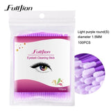 Fulljion 100Pcs/Pack Disposable Makeup Brushes Individual Lash Removing Tools Swab Micro brushes Eyelash Extension Tools