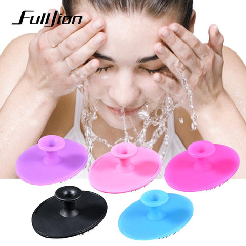 Fulljion 1Pcs Face Silicone Wash Pads Soft Exfoliating Cleansing Blackhead Remover Face Wash Brush Skin Care Beauty Makeup Tools