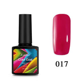 Fulljion 7.5ml Pure Nail Polish Glitter Color Coat Nail Gel Hybrid Varnishes Gel For Nails Art Lacquer LED UV Soak Off Lacquer