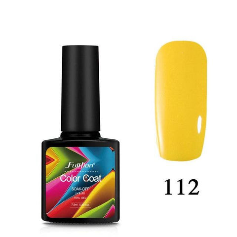 Fulljion 7.5ml Pure Nail Polish Glitter Color Coat Nail Gel Hybrid Varnishes Gel For Nails Art Lacquer LED UV Soak Off Lacquer