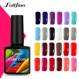 Fulljion 7.5ml Pure Nail Polish Glitter Color Coat Nail Gel Hybrid Varnishes Gel For Nails Art Lacquer LED UV Soak Off Lacquer