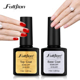 Fulljion Base Top Coat Transparent Nail Art Gel Nail Polish UV LED Soak Off Long Lasting Primer Lacquer Nail Manicure Varnish