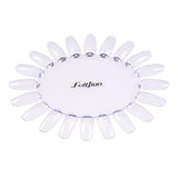 Fulljion False Nails Palette White Transparent Acrylic Fake Nails Tips Polish Color Display Plastic Artificial Board DIY Tools