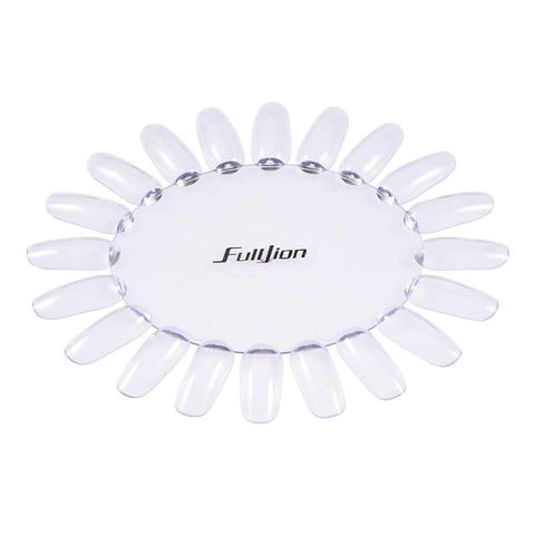 Fulljion False Nails Palette White Transparent Acrylic Fake Nails Tips Polish Color Display Plastic Artificial Board DIY Tools