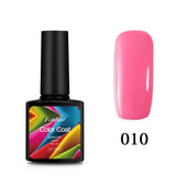 Fulljion Gel Nail Polish Hybrid Gel Varnishes Soak-off UV LED Color Coat Nail Art Primer Fingernail Gel Lacquer Red Pink Series