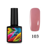 Fulljion Gel Nail Polish Hybrid Gel Varnishes Soak-off UV LED Color Coat Nail Art Primer Fingernail Gel Lacquer Red Pink Series