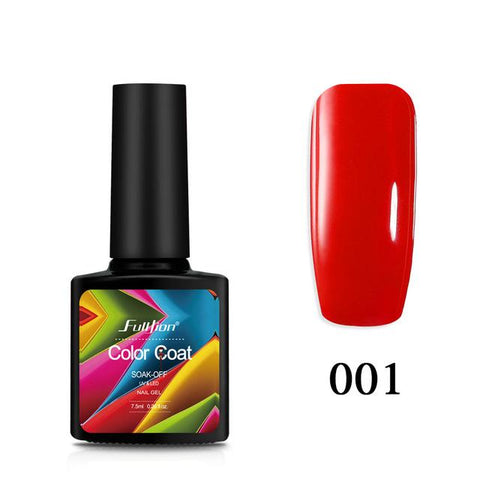 Fulljion Nail Polish Nail Art Gel Nail Polish Candy Solid Colors Soak-off UV LED 7.5ml Hybrid Gel Varnishes Lacquer Nails Primer
