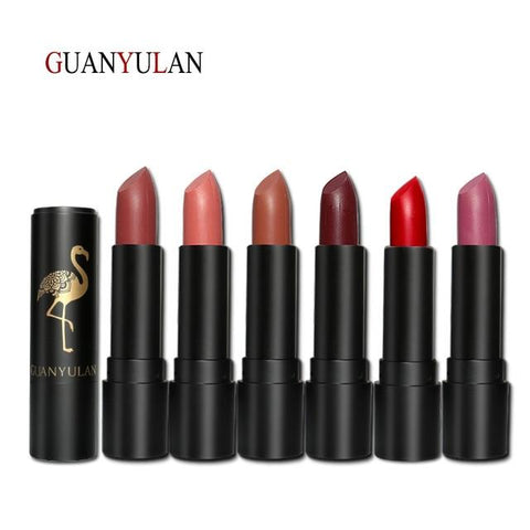 GUANYULAN 6Pcs/set Matte Lipstick Easy To Wear Long-lasting Nude Lips Stick Gloss Full Professional Makeup Set