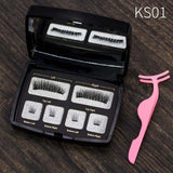 Genailish 3D Magnetic Eyeashes false eyelashes 1 pair 3d eye lashes extension lashes natural custom packaging Box Acrylic SCT05