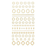 Geometric Patterns 3D Nail Sticker Decals Adhesive Moon Star Gold Stripes Wave Line Manicure DIY Nail Art Decoration 1 Sheet