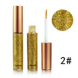 Glitter Eyeliner Cosmetics Waterproof Shimmer Pigment Silver Gold Metallic Liquid Glitters Professional Eye Liner