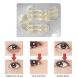 Gold Crystal Collagen Eye Masks Anti Aging Dark Circles Eye Mask+Gel Lip Care Mask Patch Moisturizer Lip Plumper Face Care Tools