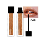 Gold Glitter Lips Makeup Lip Gloss Matte Lipgloss Waterproof Red Liquid Lipstick Glitter Shimmer Gloss Long Lasting Make Up Lips