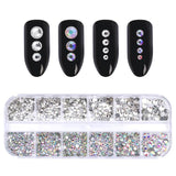 Gold Silver Hollow Nail Art 3D Decorations Metal Nail Rivets Cross Star Triangle Square Studs DIY Nail Decoration Body Art