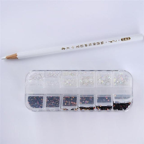 Gold Silver Hollow Nail Art 3D Decorations Metal Nail Rivets Cross Star Triangle Square Studs DIY Nail Decoration Body Art
