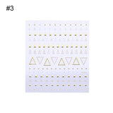 Gold Silver Metal Strip Tape 3D Nail Sticker Multi-size Adhesive Stripe Lines DIY Foil Tips Manicure Nail Art Decals