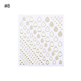 Gold Silver Metal Strip Tape 3D Nail Sticker Multi-size Adhesive Stripe Lines DIY Foil Tips Manicure Nail Art Decals