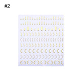 Gold Silver Metal Strip Tape 3D Nail Sticker Multi-size Adhesive Stripe Lines DIY Foil Tips Manicure Nail Art Decals