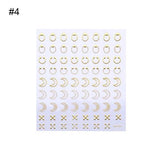 Gold Silver Metal Strip Tape 3D Nail Sticker Multi-size Adhesive Stripe Lines DIY Foil Tips Manicure Nail Art Decals