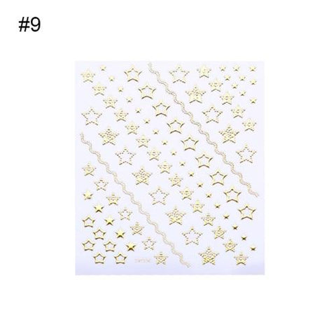 Gold Silver Metal Strip Tape 3D Nail Sticker Multi-size Adhesive Stripe Lines DIY Foil Tips Manicure Nail Art Decals