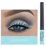 HANDAIYAN 12 Rainbow Colors Liquid Eyeliner Glitter Long Lasting Waterproof Eye Liner Liquid Eyeshadow Pigment Face Cosmetic
